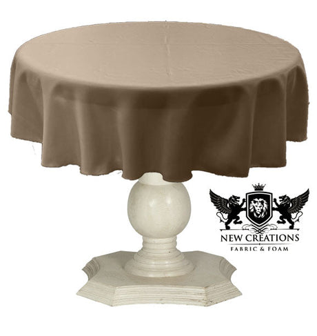 Tablecloth Dull Bridal Satin Fabric - Solid Color, 42" Round (1 Piece)