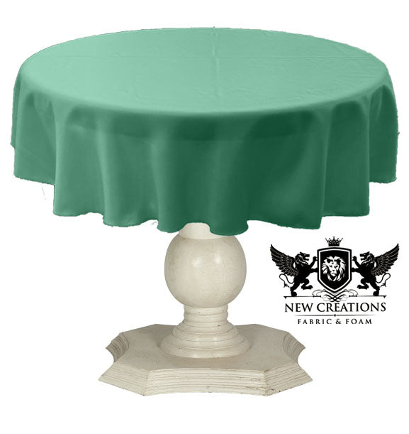Tablecloth Dull Bridal Satin Fabric - Solid Color, 42" Round (1 Piece)