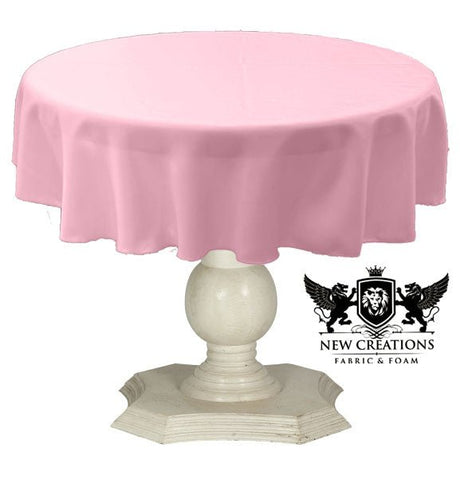 Tablecloth Dull Bridal Satin Fabric - Solid Color, 42" Round (1 Piece)