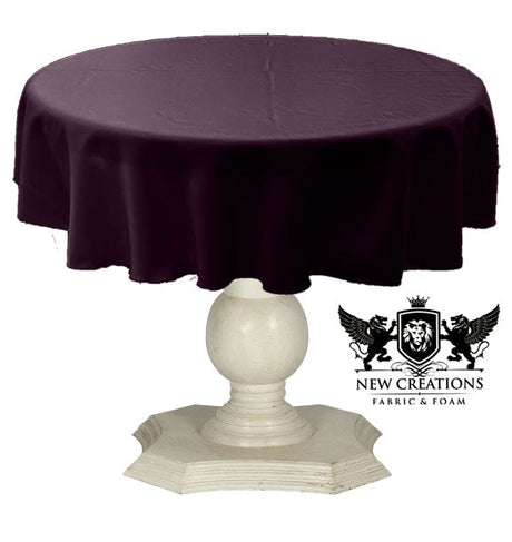 Tablecloth Dull Bridal Satin Fabric - Solid Color, 42" Round (1 Piece)