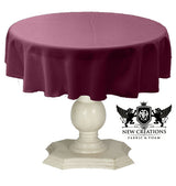 Tablecloth Dull Bridal Satin Fabric - Solid Color, 42" Round (1 Piece)