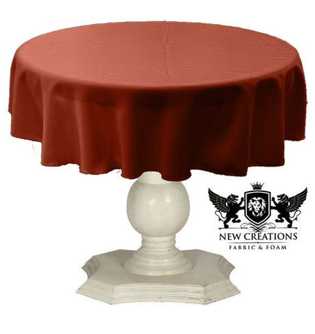 Tablecloth Dull Bridal Satin Fabric - Solid Color, 42" Round (1 Piece)