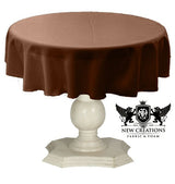 Tablecloth Dull Bridal Satin Fabric - Solid Color, 42" Round (1 Piece)