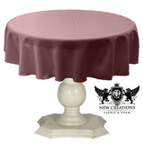 Tablecloth Dull Bridal Satin Fabric - Solid Color, 42" Round (1 Piece)