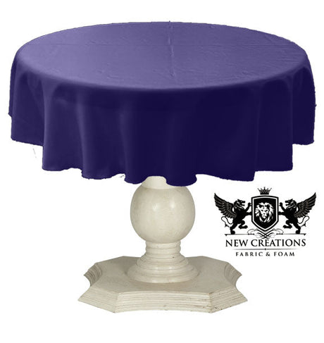 Tablecloth Dull Bridal Satin Fabric - Solid Color, 42" Round (1 Piece)