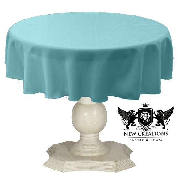 Tablecloth Dull Bridal Satin Fabric - Solid Color, 42" Round (1 Piece)