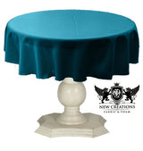 Tablecloth Dull Bridal Satin Fabric - Solid Color, 42" Round (1 Piece)