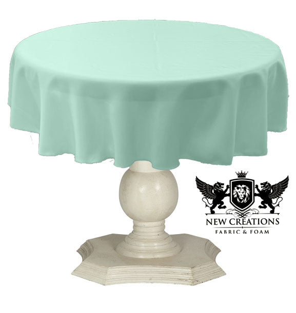 Tablecloth Dull Bridal Satin Fabric - Solid Color, 42" Round (1 Piece)