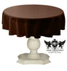 Tablecloth Dull Bridal Satin Fabric - Solid Color, 42" Round (1 Piece)