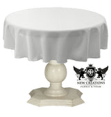 Tablecloth Dull Bridal Satin Fabric - Solid Color, 42" Round (1 Piece)