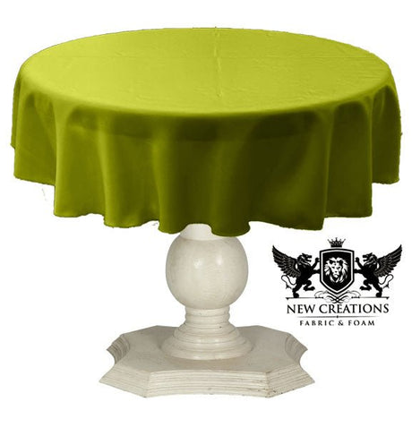 Tablecloth Dull Bridal Satin Fabric - Solid Color, 42" Round (1 Piece)