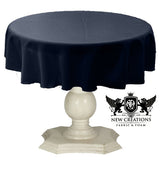 Tablecloth Dull Bridal Satin Fabric - Solid Color, 42" Round (1 Piece)
