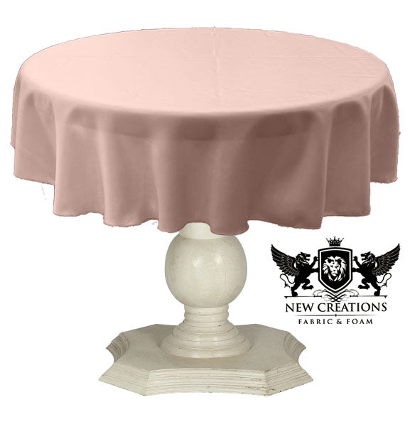 Tablecloth Dull Bridal Satin Fabric - Solid Color, 42" Round (1 Piece)