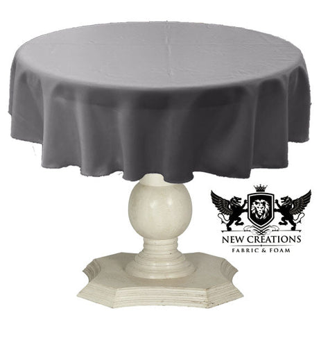 Tablecloth Dull Bridal Satin Fabric - Solid Color, 42" Round (1 Piece)