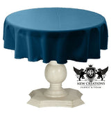 Tablecloth Dull Bridal Satin Fabric - Solid Color, 42" Round (1 Piece)