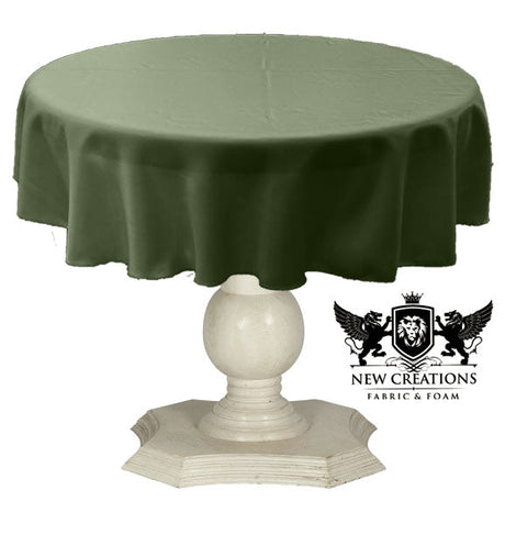 Tablecloth Dull Bridal Satin Fabric - Solid Color, 42" Round (1 Piece)