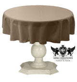 Tablecloth Dull Bridal Satin Fabric - Solid Color, 45" Round (1 Piece)