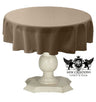 Tablecloth Dull Bridal Satin Fabric - Solid Color, 45" Round (1 Piece)