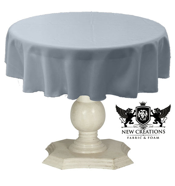 Tablecloth Dull Bridal Satin Fabric - Solid Color, 45" Round (1 Piece)