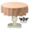 Tablecloth Dull Bridal Satin Fabric - Solid Color, 45" Round (1 Piece)