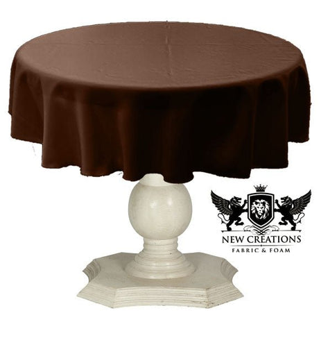 Tablecloth Dull Bridal Satin Fabric - Solid Color, 45" Round (1 Piece)