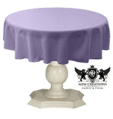 Tablecloth Dull Bridal Satin Fabric - Solid Color, 45" Round (1 Piece)