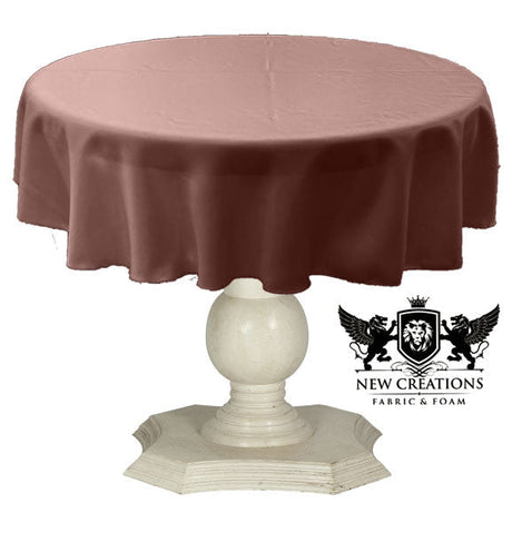 Tablecloth Dull Bridal Satin Fabric - Solid Color, 45" Round (1 Piece)