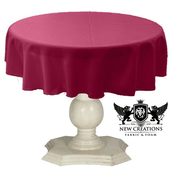 Tablecloth Dull Bridal Satin Fabric - Solid Color, 45" Round (1 Piece)