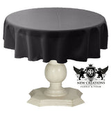Tablecloth Dull Bridal Satin Fabric - Solid Color, 45" Round (1 Piece)