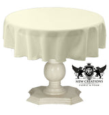 Tablecloth Dull Bridal Satin Fabric - Solid Color, 45" Round (1 Piece)