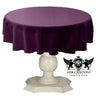 Tablecloth Dull Bridal Satin Fabric - Solid Color, 45" Round (1 Piece)