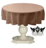 Tablecloth Dull Bridal Satin Fabric - Solid Color, 45" Round (1 Piece)
