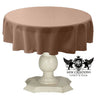 Tablecloth Dull Bridal Satin Fabric - Solid Color, 45" Round (1 Piece)
