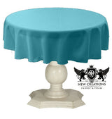 Tablecloth Dull Bridal Satin Fabric - Solid Color, 45" Round (1 Piece)