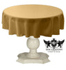 Tablecloth Dull Bridal Satin Fabric - Solid Color, 45" Round (1 Piece)