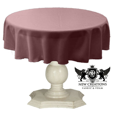 Tablecloth Dull Bridal Satin Fabric - Solid Color, 45" Round (1 Piece)