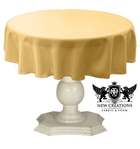 Tablecloth Dull Bridal Satin Fabric - Solid Color, 45" Round (1 Piece)