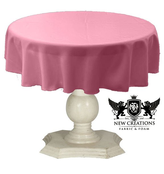 Tablecloth Dull Bridal Satin Fabric - Solid Color, 45" Round (1 Piece)