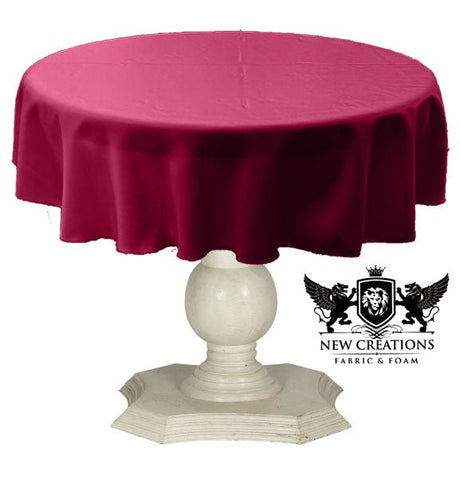 Tablecloth Dull Bridal Satin Fabric - Solid Color, 45" Round (1 Piece)