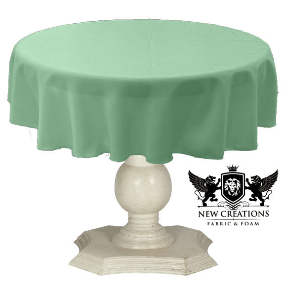 Tablecloth Dull Bridal Satin Fabric - Solid Color, 45" Round (1 Piece)