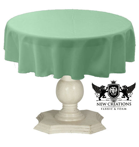 Tablecloth Dull Bridal Satin Fabric - Solid Color, 45" Round (1 Piece)