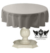 Tablecloth Dull Bridal Satin Fabric - Solid Color, 45" Round (1 Piece)