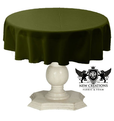Tablecloth Dull Bridal Satin Fabric - Solid Color, 45" Round (1 Piece)