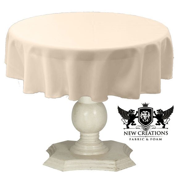 Dull Bridal Satin Fabric - Solid Color, 48" Round (1 Piece)