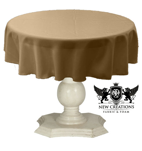 Dull Bridal Satin Fabric - Solid Color, 48" Round (1 Piece)
