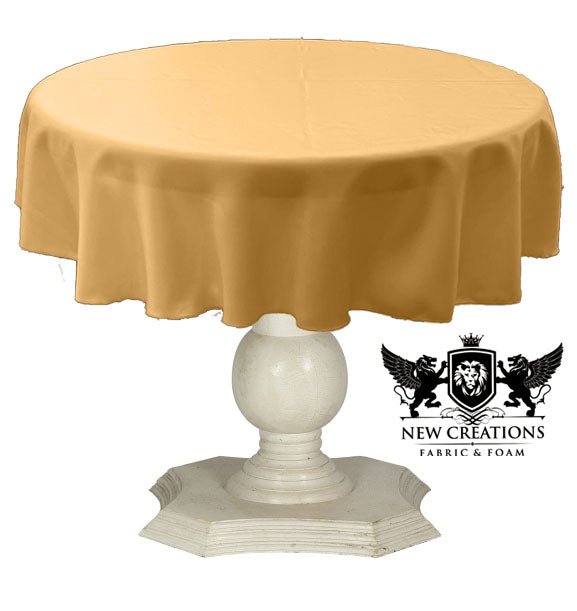 Dull Bridal Satin Fabric - Solid Color, 48" Round (1 Piece)