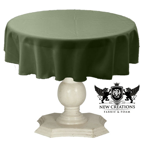 Dull Bridal Satin Fabric - Solid Color, 51" Round (1 Piece)