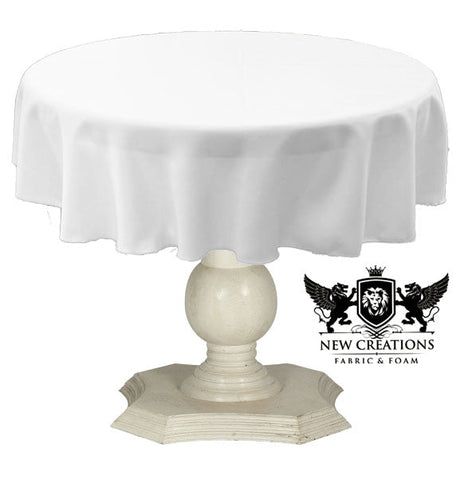 Dull Bridal Satin Fabric - Solid Color, 51" Round (1 Piece)