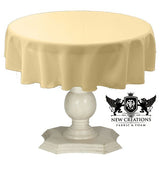 Dull Bridal Satin Fabric - Solid Color, 51" Round (1 Piece)
