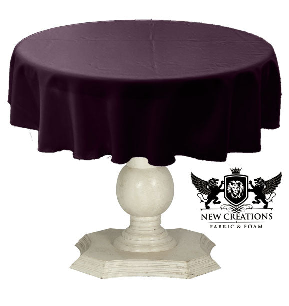 Dull Bridal Satin Fabric - Solid Color, 51" Round (1 Piece)